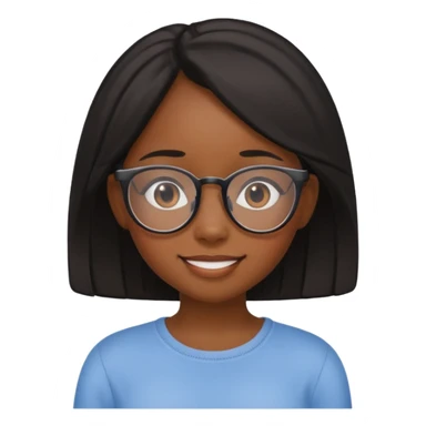 shy black girl sticker