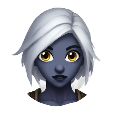 Drow bard dnd angry look female sticker