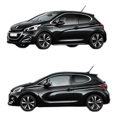 peugeot 208 gt line 2018 black sticker