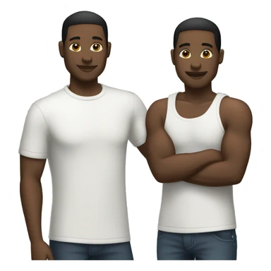 Black white gay couple sticker