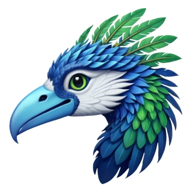 Ikran mountain banshee from Avatar The Way of Water, close-up face, expressive eyes, blue and green colors sticker