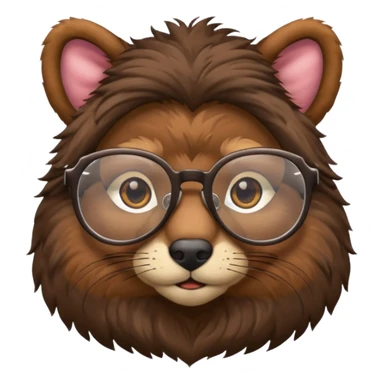 animal wtih glasses and body sticker