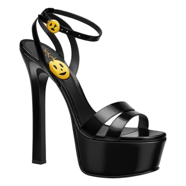 Ysl heel sandal TRIBUTE PLATFORM SANDAL black PATENT LEATHER emoji sticker
