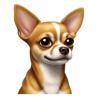 Perro Chihuahua marron con amarillo molesto  sticker