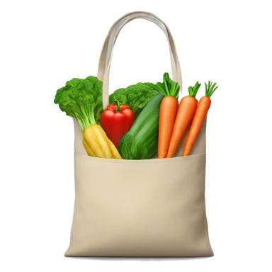 Tote bag with vegetables sticker