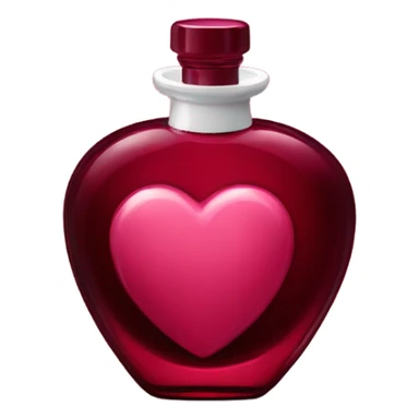 Burgundy perfume heart shaped  sticker