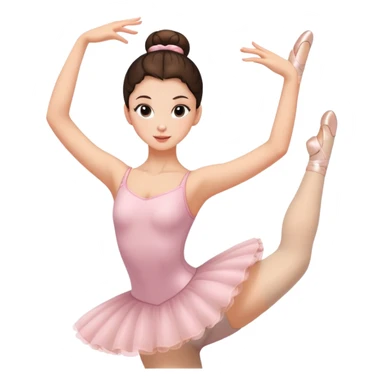 brunette girl doing her ballet bun  sticker