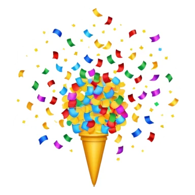 confetti firing, festive sticker