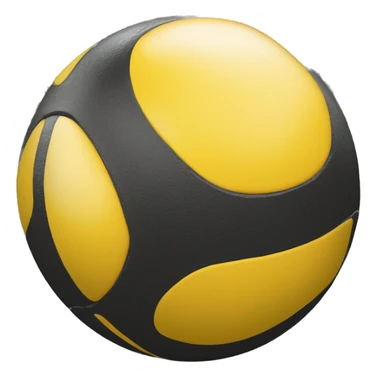 Boule de pétanque noir avec un cochonnet jaune à coter sticker