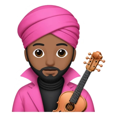 pink musician black qoman  sticker