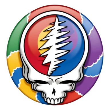 Grateful Dead steal your face logo sticker