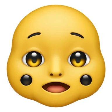 😊🥺 these emojis but with flies around it and its happy yellow face emoji black eyes like the 4th image but its cuter remove the nose make the eyes bigger and close its mouth sticker