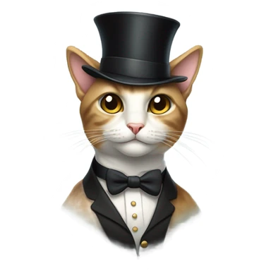 Sophisticated cat sticker