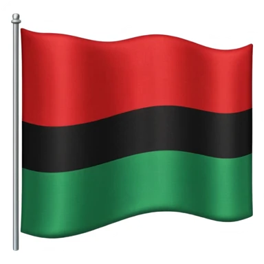 plain Flag with Red, Black and Green horizontal stripes flag   sticker