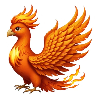 Phoenix in the fire sticker