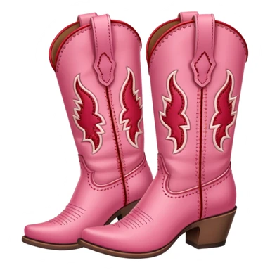 cowgirl boots cute a tiny bit of red and pink on it NO TEAL a little girlie sticker