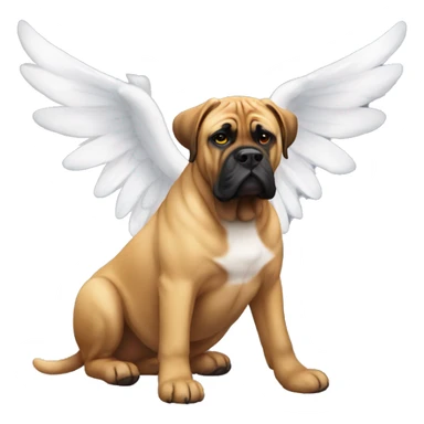 Bullmastiff with angelwings  sticker