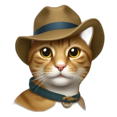 um gato de chapéu sticker