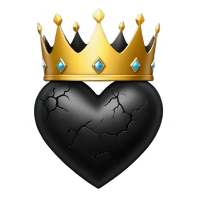 emo heart with night sky and falling crowns sticker