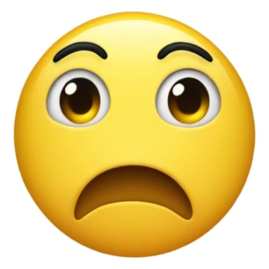 yellow circle with teary eyes and a pouty mouth ￼ sticker