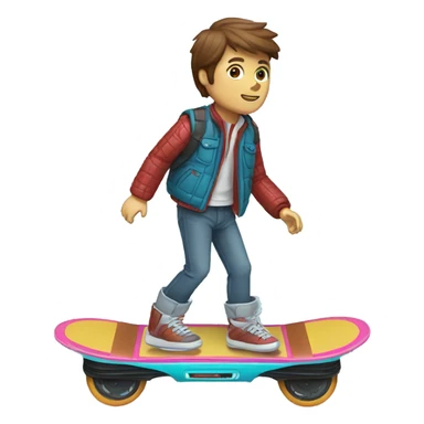 marty mcfly on hoverboard sticker