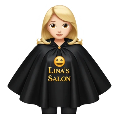 "lina's salon" written on a cape sticker