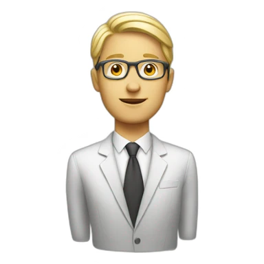 white marketing expert sticker