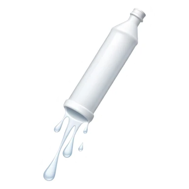 individual white glue white drops falling and dripping down out of a tube, all white sticker