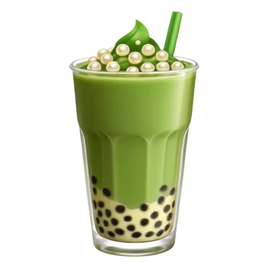 boba matcha milk tea sticker