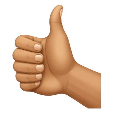 thumbs up hand, positive and clear sticker