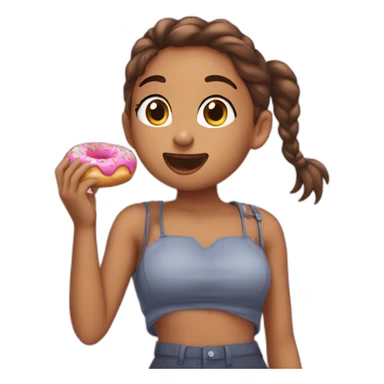 ariana grandee eating a donut sticker