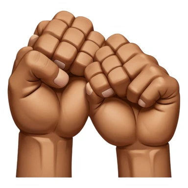 Two fists crossed over each other at the wrists  sticker