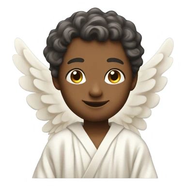 Angel winking sticker