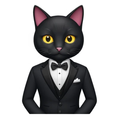 𝐛𝐥𝐚𝐜𝐤 𝐜𝐚𝐭 𝐰𝐢𝐭𝐡 𝐚 𝐬𝐮𝐢𝐭 sticker