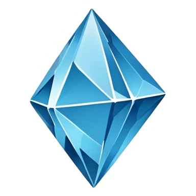 blue broken diamond sticker