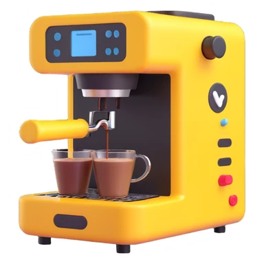 coffee maker 3D emoji style sticker