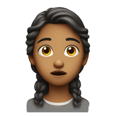 Confused and afraid girl sticker