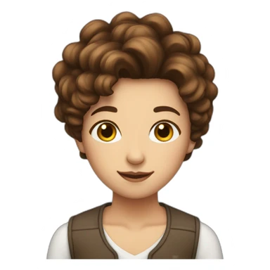 Hug man bold hair woman short brown hair sticker