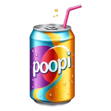 Open soda can cocktail poppi sticker