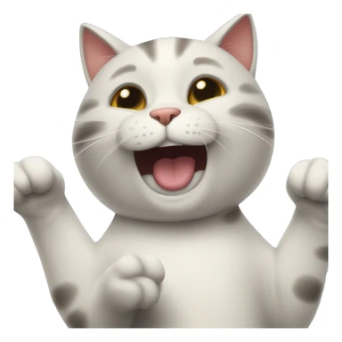 Cat saying yay sticker