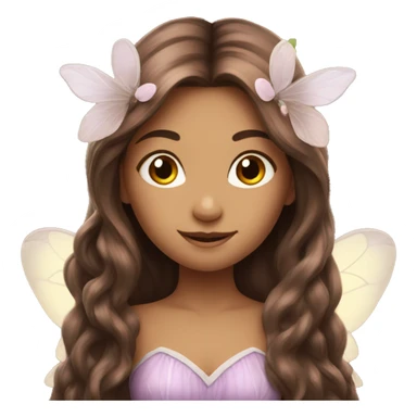 beautiful fairy girl with long brown hair  sticker