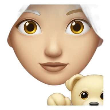 Une blonde avec un doudou dans les mains sticker