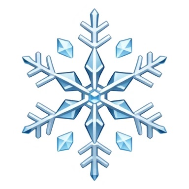 snowflake white sticker