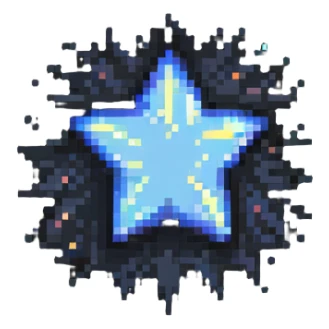 Special member star with animated sparkle effect and rare elemental colors sticker
