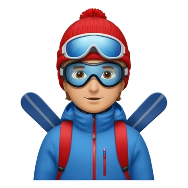 a short man skiing sticker