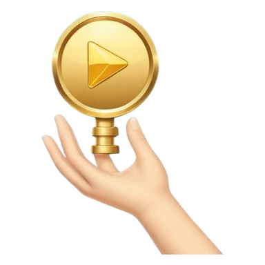 flexing youtube golden play button sticker