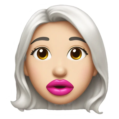 Pink kiss lip sticker