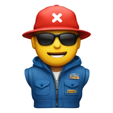 Um boneco segurando uma chave de fenda com um boné azul escrito MEGA DIESEL  sticker