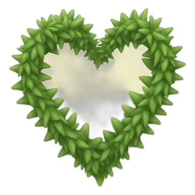 Spiky vine heart border sticker