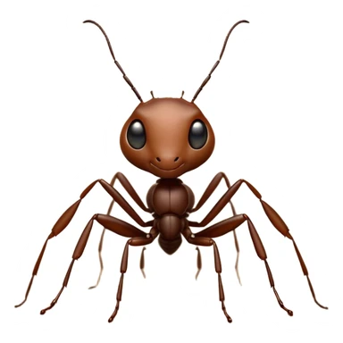 Cinematic Industrious Ant Portrait Emoji, Poised and diligent, with a tiny, meticulously detailed body in earthy tones, sharp, observant eyes and agile limbs, Simplified yet precise and sophisticated features, highly detailed, glowing with a soft, natural luminescence, high shine, intelligent and determined, stylized with an air of hardworking resilience, focused and alert, soft glowing outline, capturing the essence of a watchful ant that appears ready to march out of the screen with effortless precision! sticker
